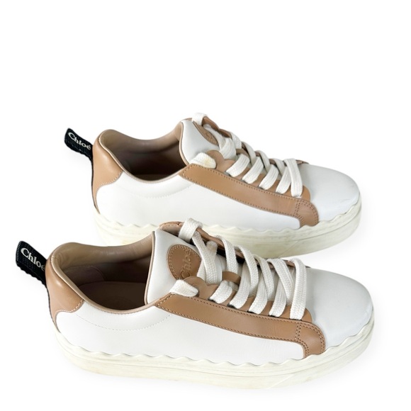 Chloé • Lauren Low-Top Leather Sneakers - Picture 2 of 16